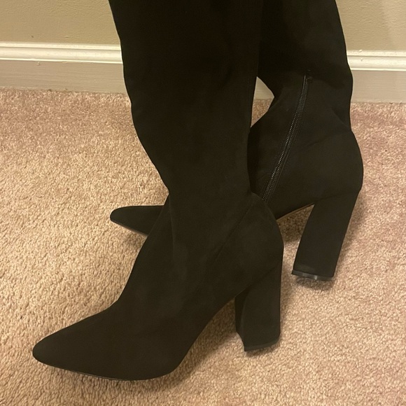ASOS over the knee boot chunky heel w/adjustable strings to fit thigh. Size 11 - Picture 4 of 6